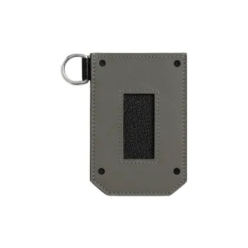 HERMES Colormatic Swift Calfskin With Mysore Goat Skin Card Holder Women's Cumulonimbus Gray/Black