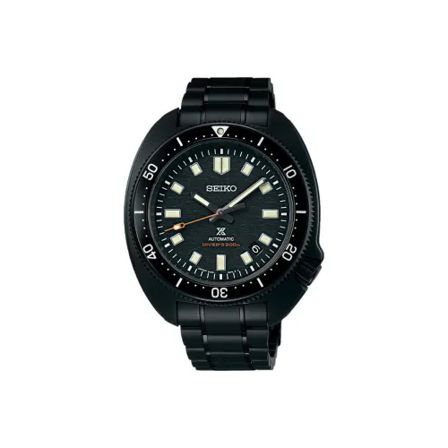 SEIKO Prospe Collection Automatic Mechanical Movement Stainless Steel Strap Watch Men's Watches Black Dial SLA061J1