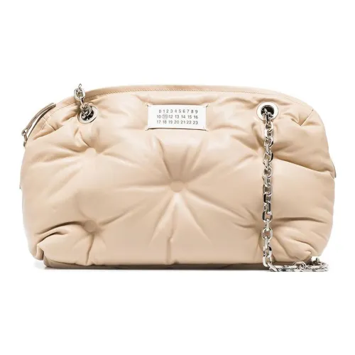 Maison Margiela Leather Bowling Bag Portable Crossbody Bag Shoulder Bag Women's Light Brown