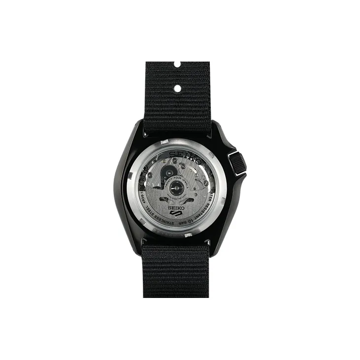 SEIKO Series 5 Mechanical Movement Nylon Strap Watch Men's Watch Green Dial-2