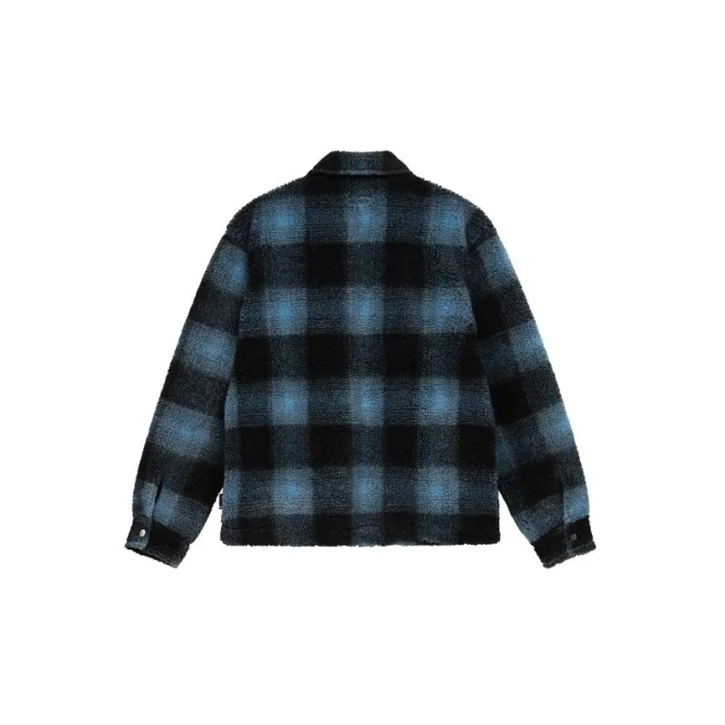 Stussy Shadow Plaid Sherpa Zip-10