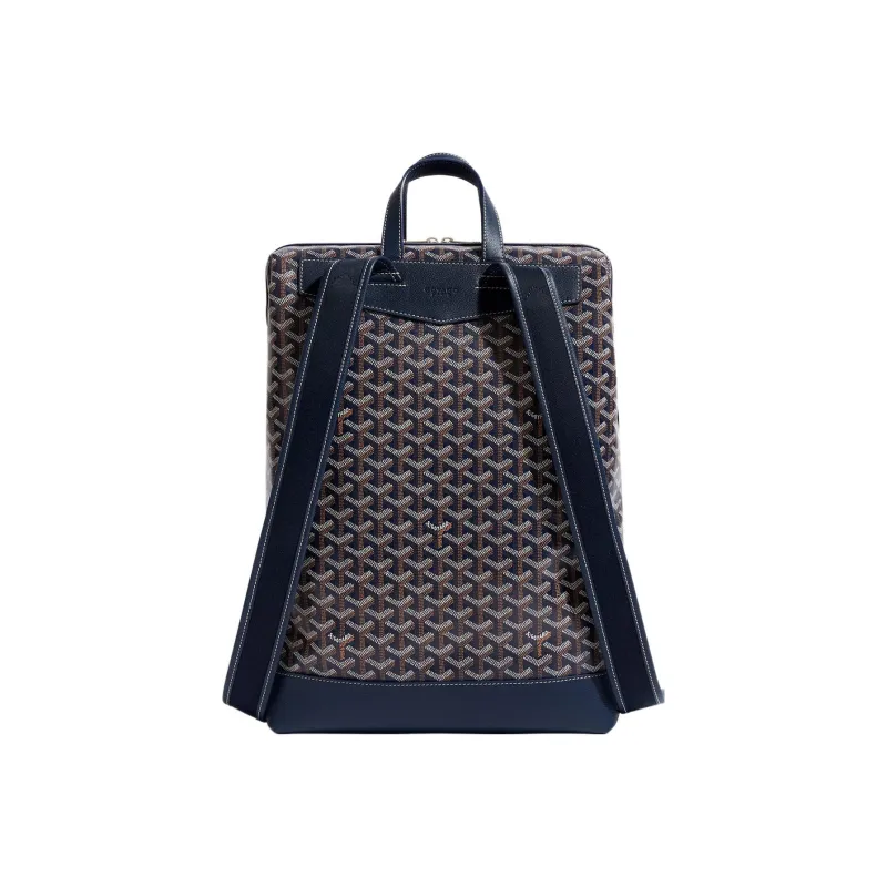 GOYARD Cisalpin Canvas Leather Backpack Unisex Marine Blue-2