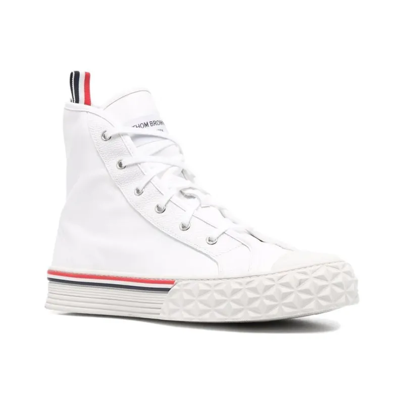 THOM BROWNE High top Leather Sneakers-2