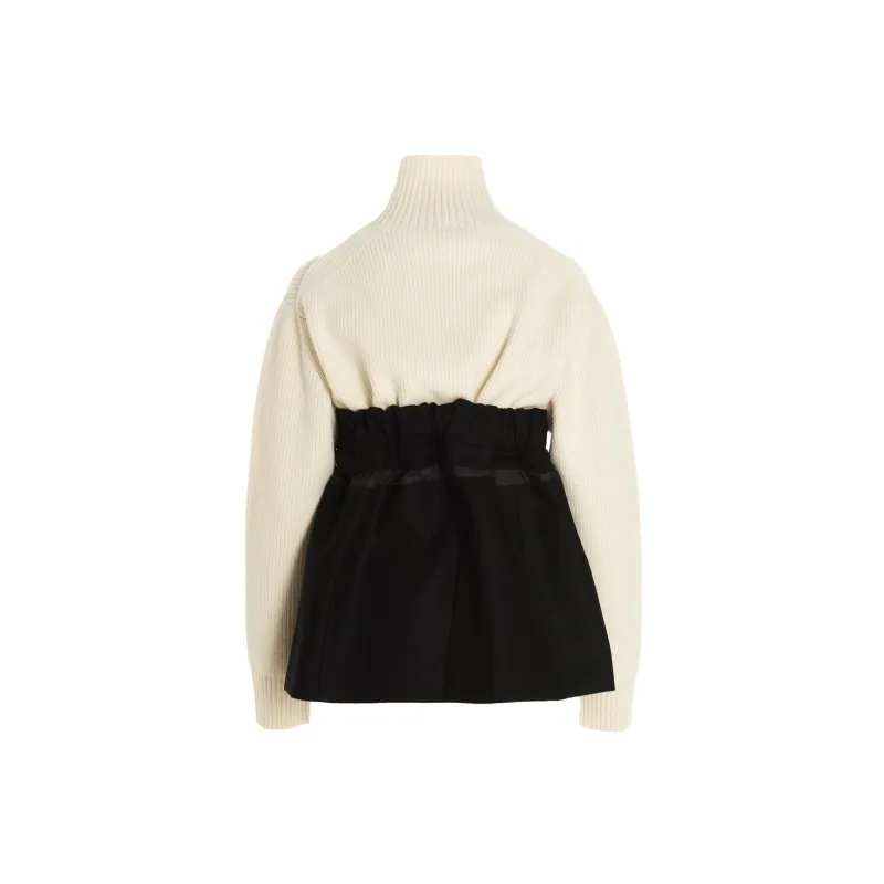 Sacai Knit Jacket 'Off White/Black'-1
