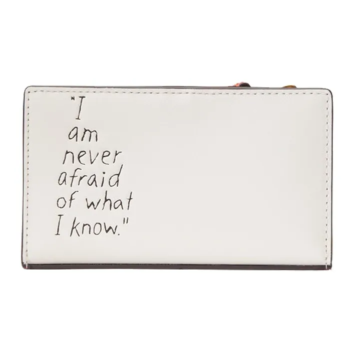 Kate Spade Storyteller Cow Leather Card Holder Wallet Small Size Women's White-2