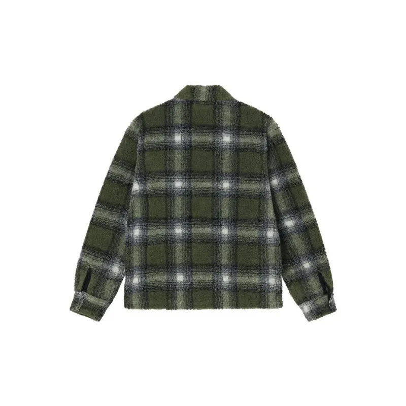 Stussy Shadow Plaid Sherpa Zip-13