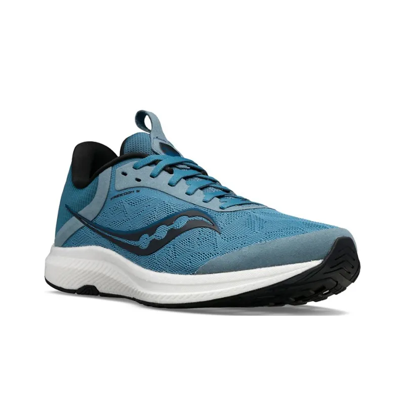 Saucony Freedom 5 Cushioning Anti Slip And Wear Resistant Low Top Casual Running Shoes Men's Blue Gray-1