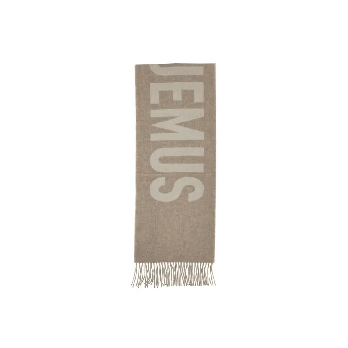 Jacquemus Logo Jacquard Fringed Edge Scarf-0