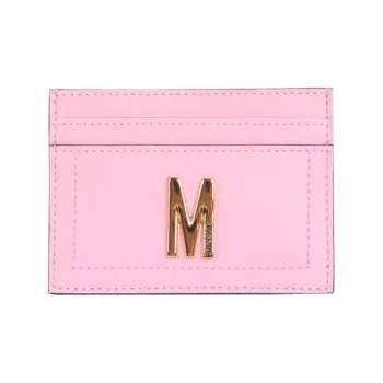 MOSCHINO Leather Wallet Women's Pink