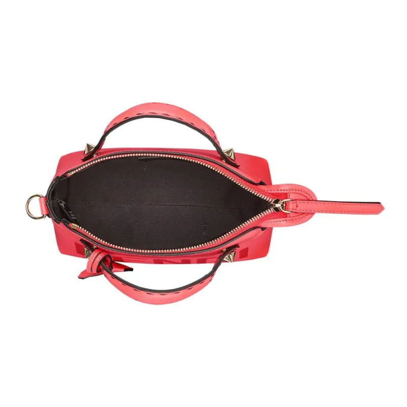 FENDI Calfskin Boston Bag Handbag Shoulder Bag Crossbody Bag Mini Women's Rose Red-3