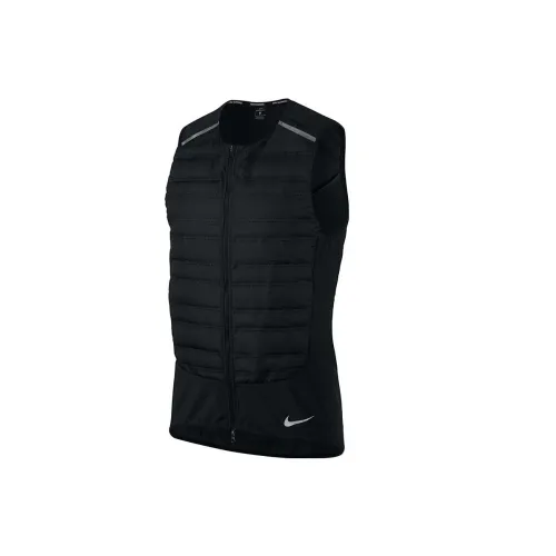 Nike Men's Colorblock Stand Collar Down Vest Black