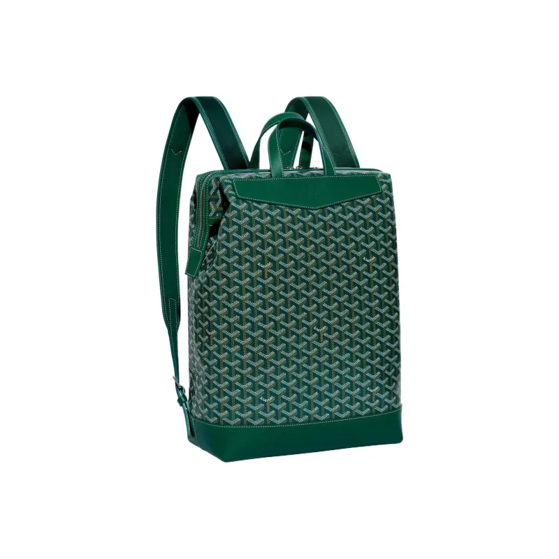GOYARD Cisalpin Canvas Leather Backpack Unisex Green-1
