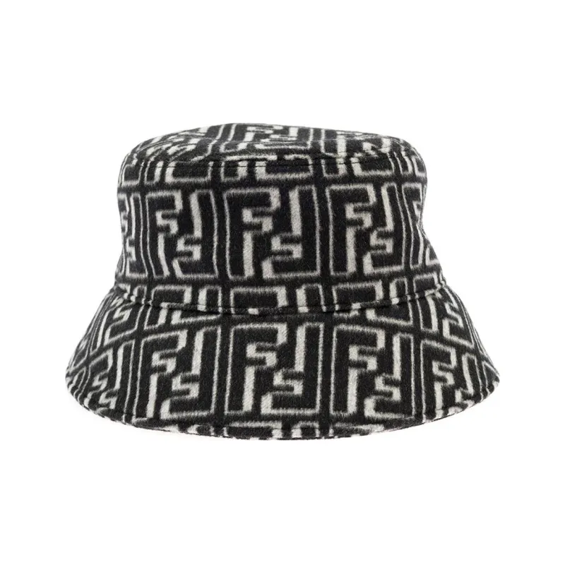 FENDI Bucket Hats Unisex Black-0