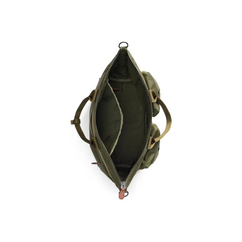 Polo Ralph Lauren Fabric Cow Leather Patchwork Messenger Bag Portable Crossbody Bag Shoulder Bag Regular Men's Green-3