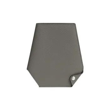 HERMES Clochette Epsom Calfskin Wallet Women's Cumulonimbus Gray