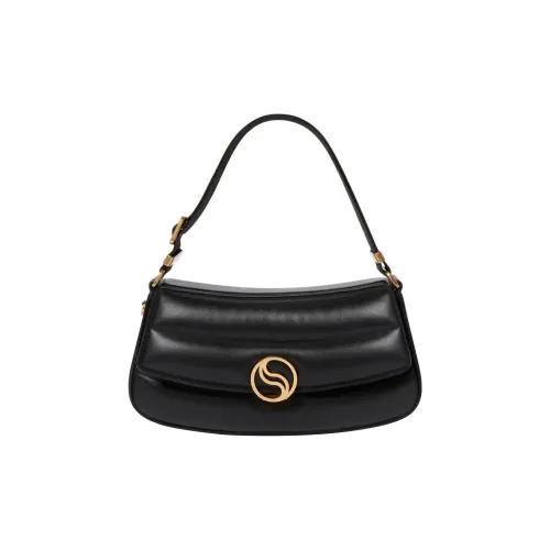 Stella McCartney S Wave Logo Plaque Foldover Shoulder Bag