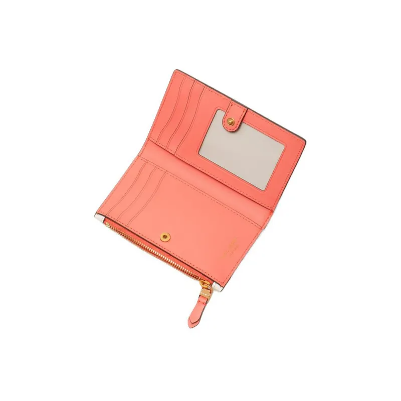 Kate Spade Storyteller Cow Leather Card Holder Wallet Small Size Women's White-1