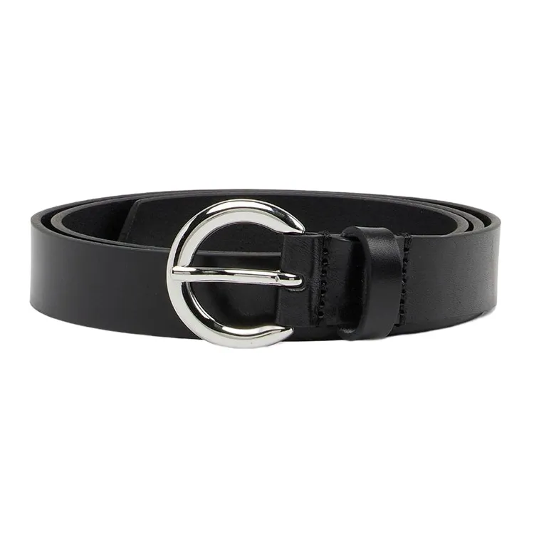 DIESEL Round Metal Pin Buckle Leather Belts Women's-0