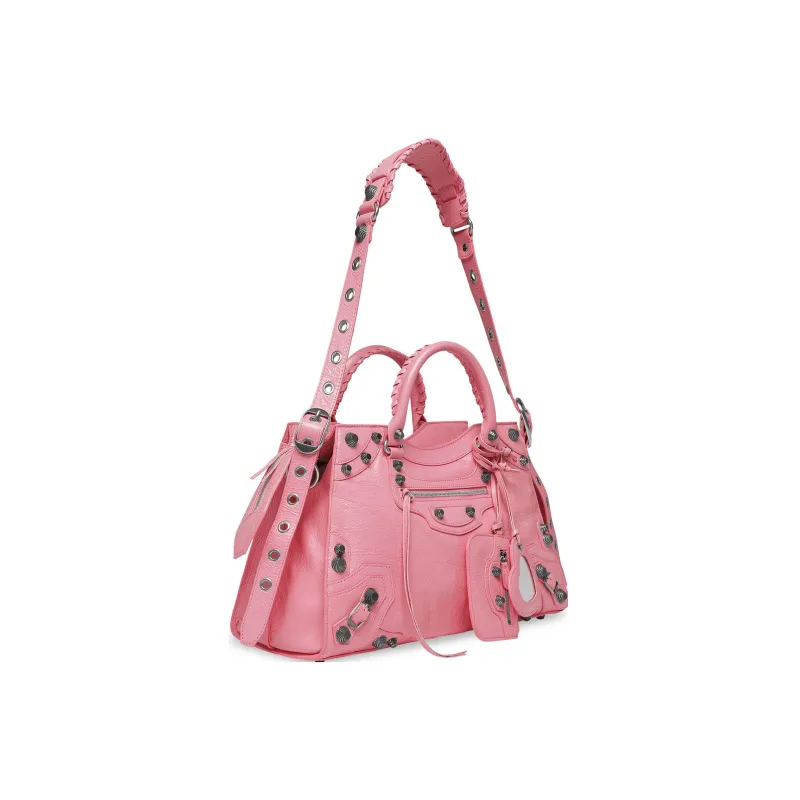 Balenciaga Neo Cagole City Fine-Grained Lambskin Shoulder Bag Crossbody Bag Handbag Women's Pink-1