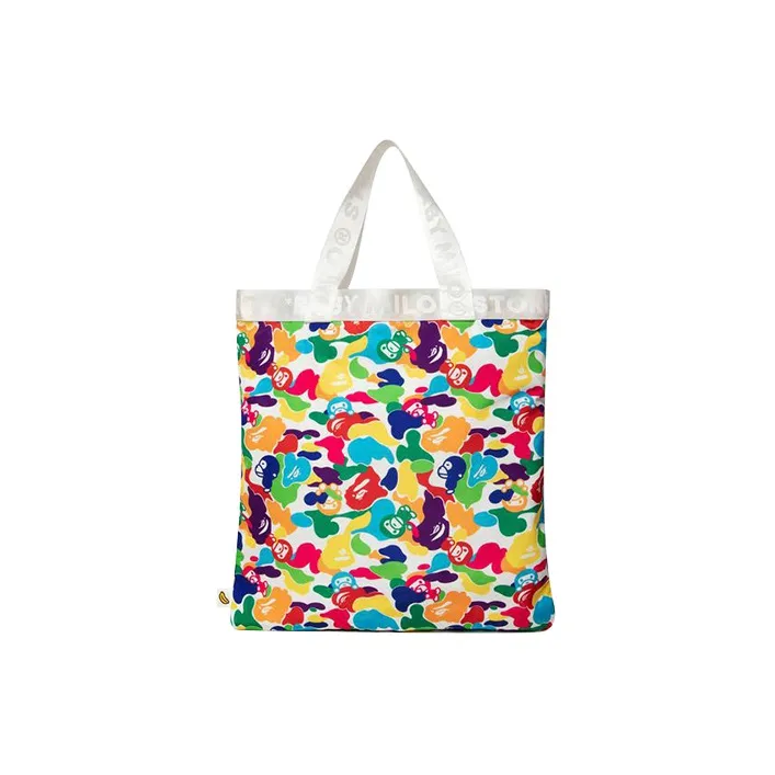 A BATHING APE Polyester Tote Bag Shopping Bag Shoulder Bag Handbag Regular Women's Multicolor Camouflage-1