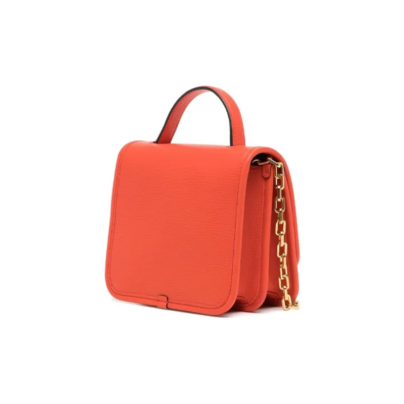 Mulberry Leather Portable Crossbody Bag Shoulder Bag Women's Orange-1