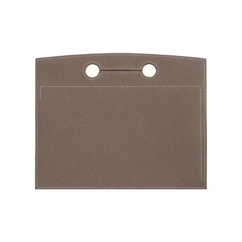 HERMES Togo Calfskin Clutch Women's 18 Gris Elephant Elephant Gray-1