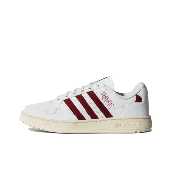 Adidas Originals NY 90 Stripes Anti Slip Wear Resistant Low Top Skateboard Shoes Unisex White Red