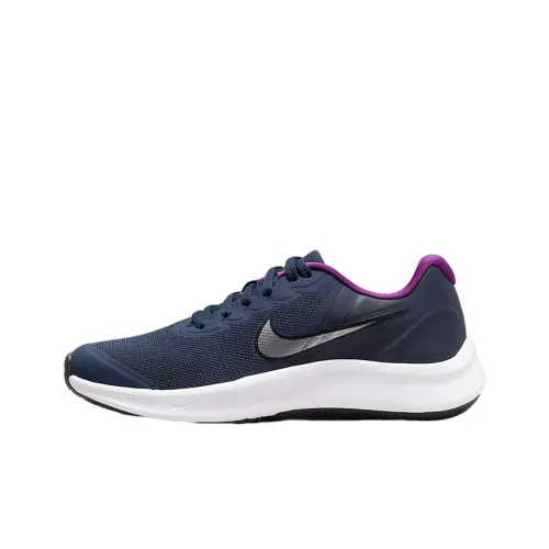 Nike Star Runner 3 Running Shoes Women's Low-Top Blue Purple