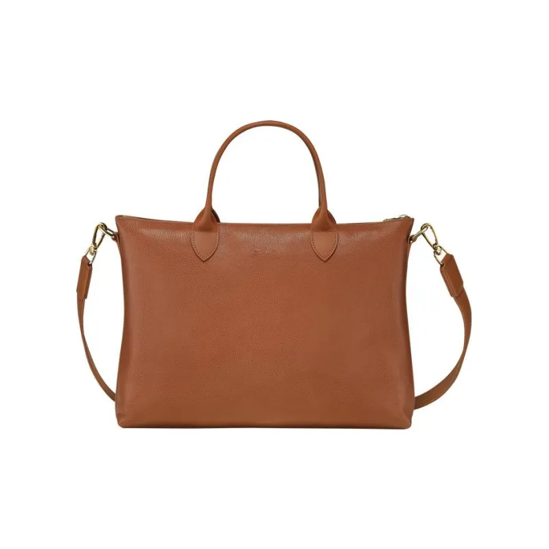 LONGCHAMP Cow Leather Shoulder Bag Crossbody Bag Briefcase Small Size Men's Light Red Umber-2