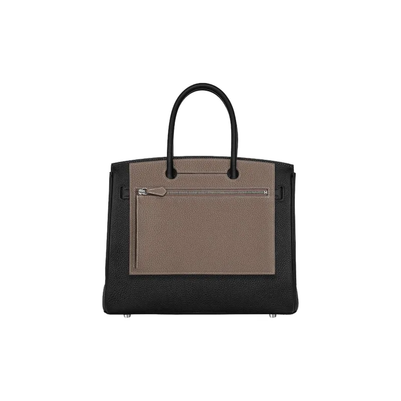 HERMES Togo Calfskin Clutch Women's 18 Gris Elephant Elephant Gray-2