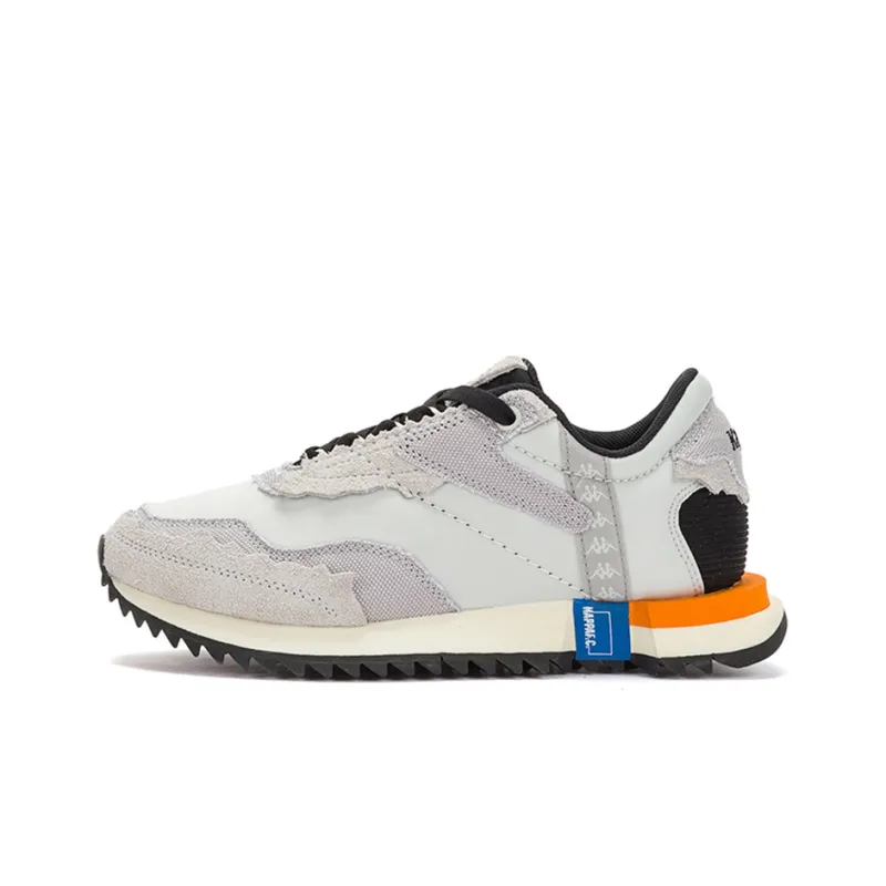 Kappa Low-Top Running Shoes Unisex Glacier Gray Tranquil Gray Black Vintage Deconstructed Casual-0