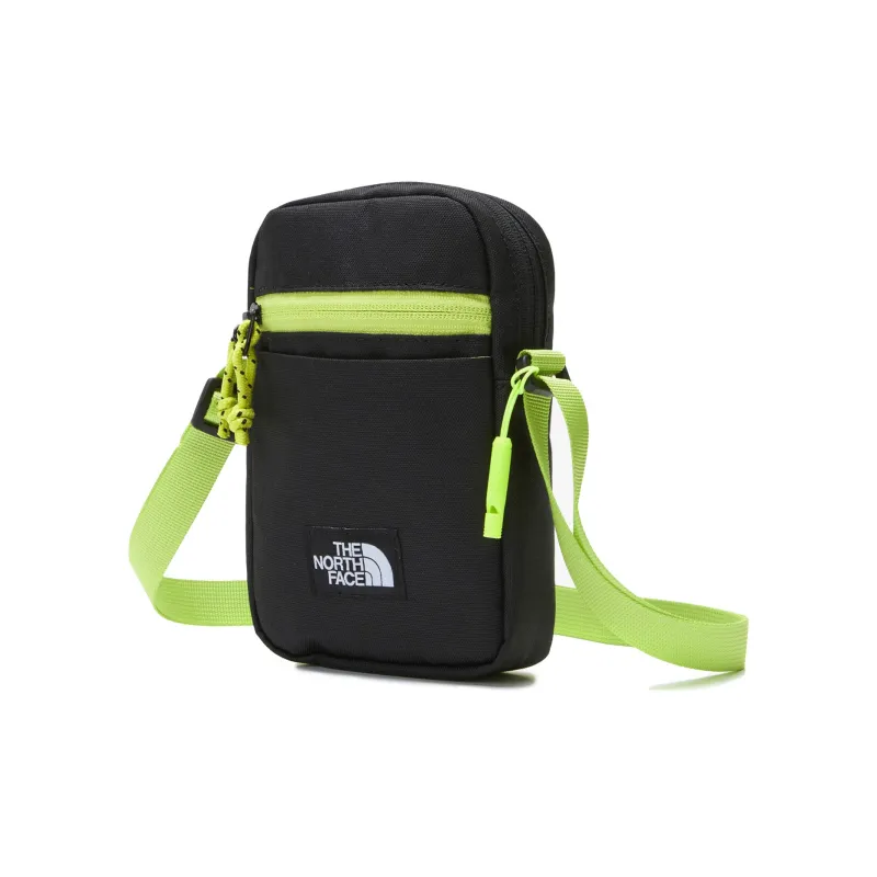THE NORTH FACE Recycled Polyester Shoulder Bag, Crossbody Bag Mini Unisex Black Green-1