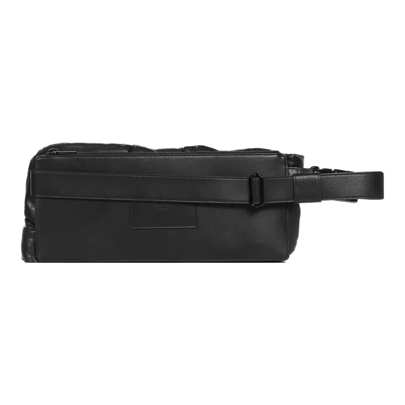 BALMAIN Lambskin Sling Bag Fanny Pack Men's Black-1