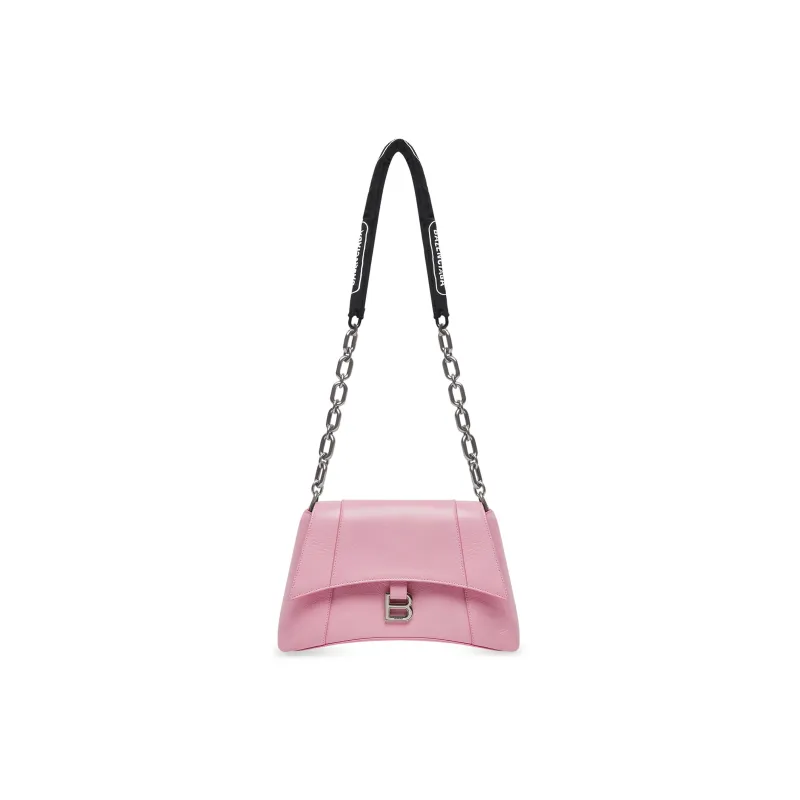Balenciaga Downtown Cow Leather With Leather Handheld Crossbody Bag Shoulder Bag Women's Pink-1
