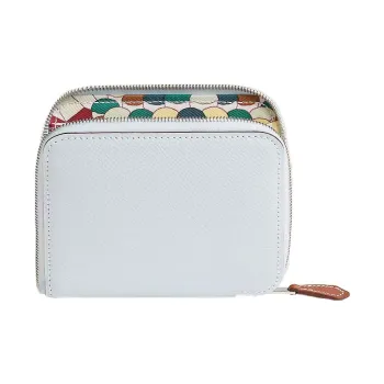 HERMES Silk'In Epson With Barenia Calfskin Wallet Women's T0 Misty Blue
