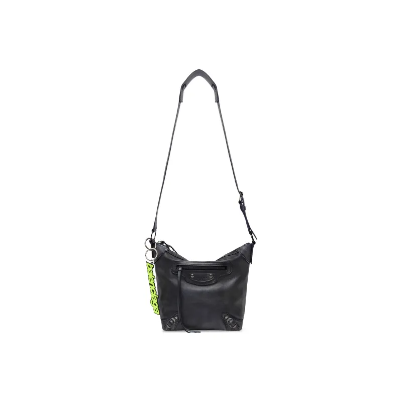 Balenciaga Neo Classic Worn Calfskin Hobo Bag Crossbody Handbag Shoulder Bag Women's Dark Blue-1
