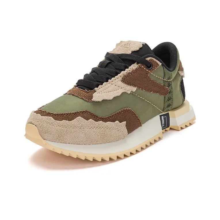 Kappa Low-Top Running Shoes Unisex Green Coffee Black-1
