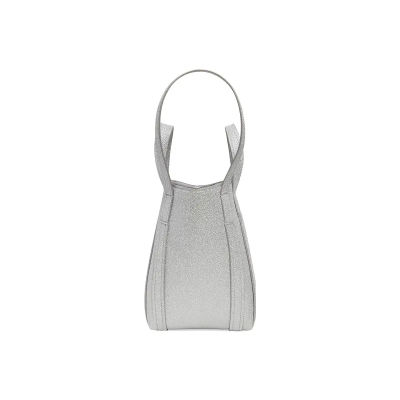 Balenciaga Polyurethane With Polyester Crossbody One Shoulder Handbag Mini Women's Silver-4