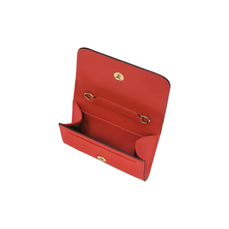 LONGCHAMP BOX-TROT Calfskin Small Square Bag Shoulder Bag Crossbody Bag Coin Purse Women's Orange-2