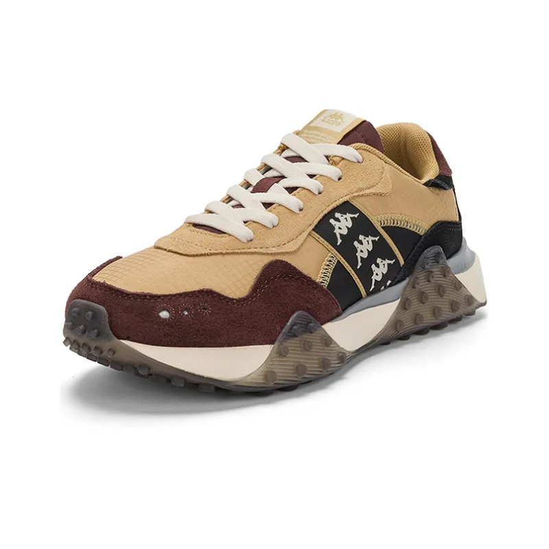 Kappa Wear-Resistant Low-Top Training Running Shoes Unisex Yellow Umber Black White-1