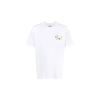 CASABLANCA Souvenirs De Vacances Stamp Print T shirt