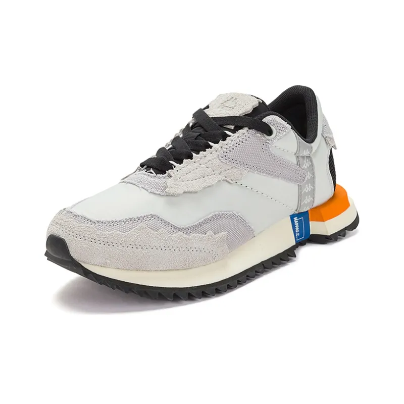 Kappa Low-Top Running Shoes Unisex Glacier Gray Tranquil Gray Black Vintage Deconstructed Casual-1