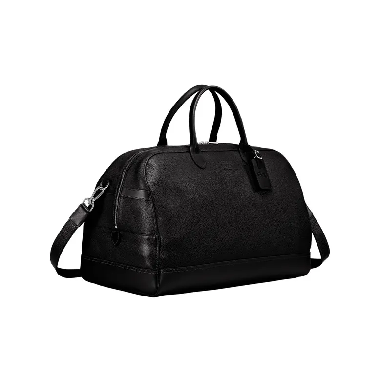 LONGCHAMP Le Foulonné Cow Leather Handbag Shoulder Bag Crossbody Bag Travel Bag Large Size Men's Black-1