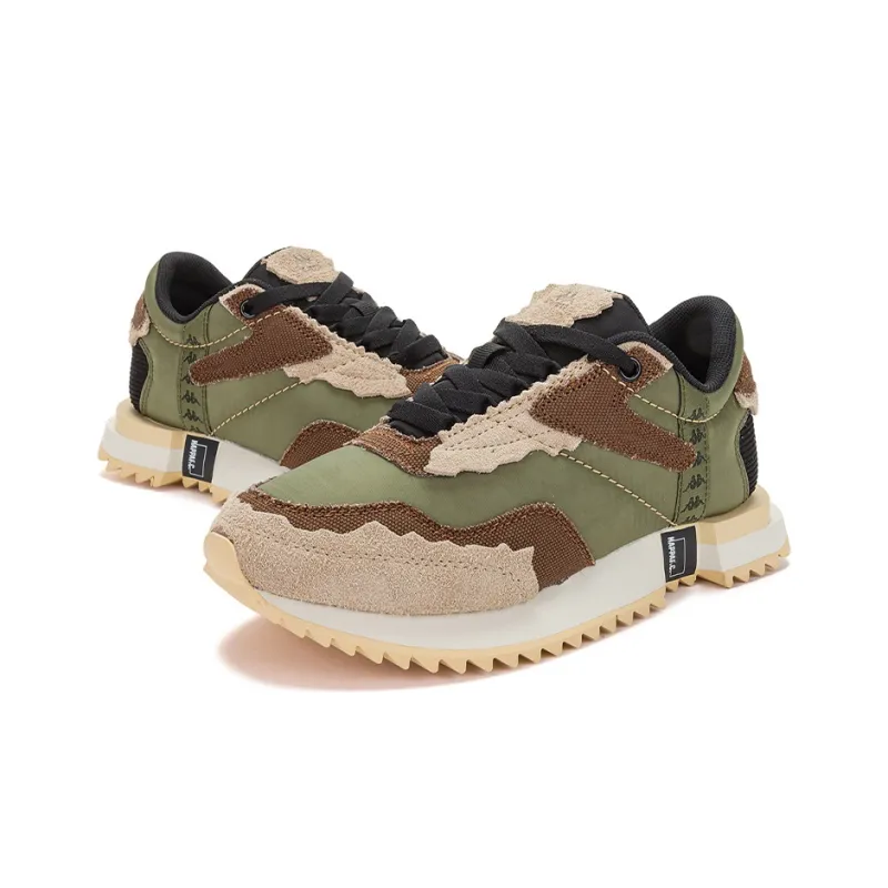 Kappa Low-Top Running Shoes Unisex Green Coffee Black-3
