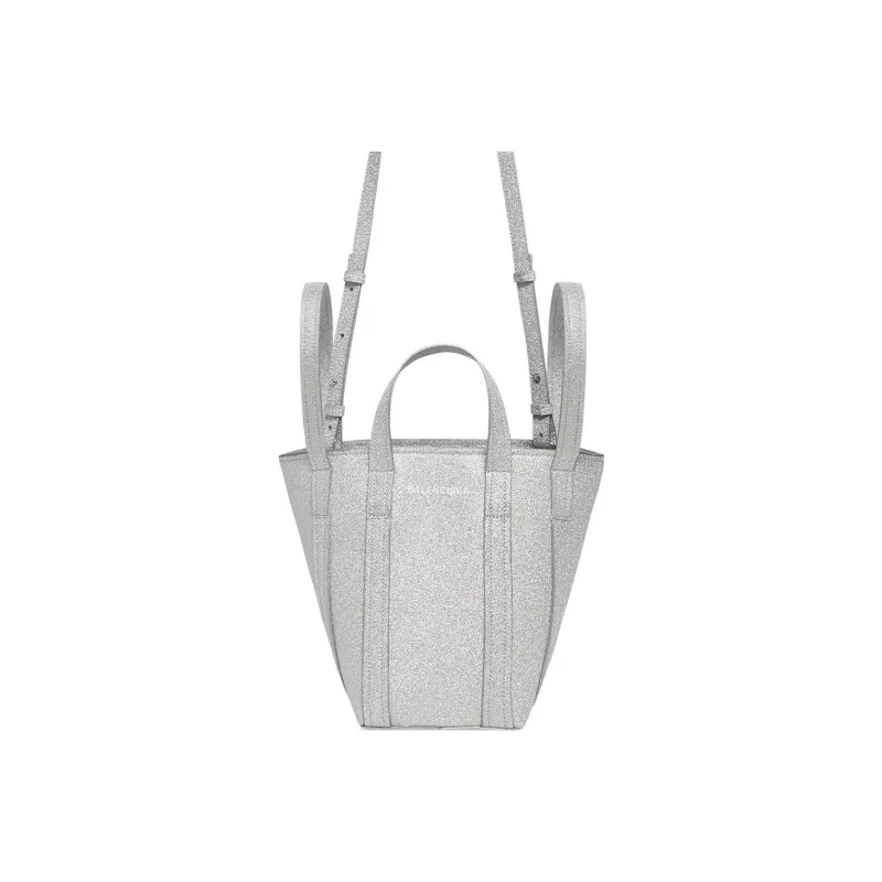 Balenciaga Polyurethane With Polyester Crossbody One Shoulder Handbag Mini Women's Silver-5