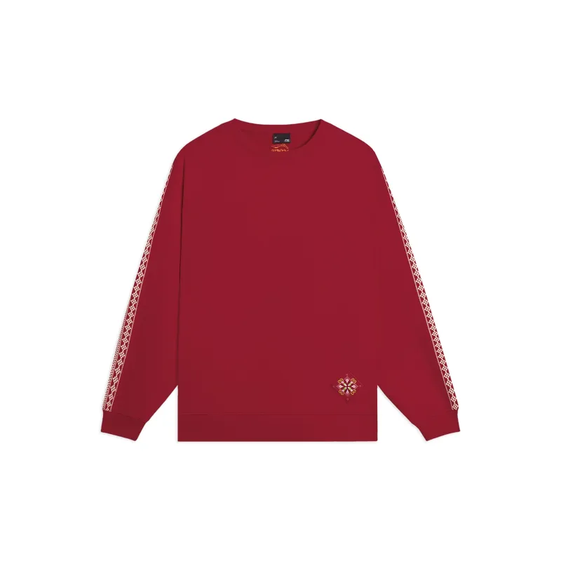 LiNing Sports Life Collection China LINING Sweatshirt Unisex Bull Red-1