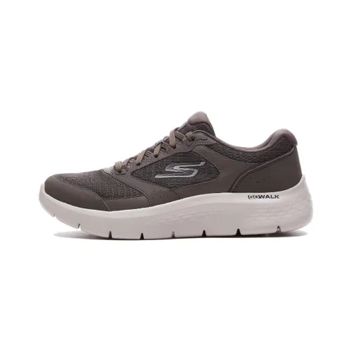 Skechers Go Walk Fle Wear-resistant And Lightweight Low-Top Casual Running Shoes Men's Greige
