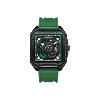 FAIRWHALE Starlight Collection Automatic Mechanical Movement Rubber Strap Watch Men's Watches Cut Out Dial