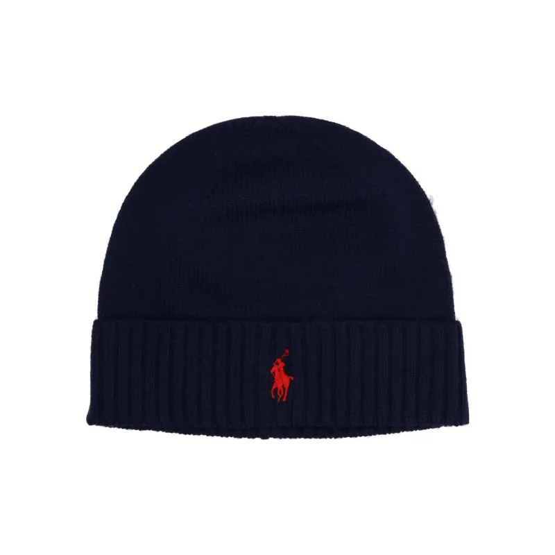 Polo Ralph Lauren Logo embroidered Ribbed Wool Beanie-0