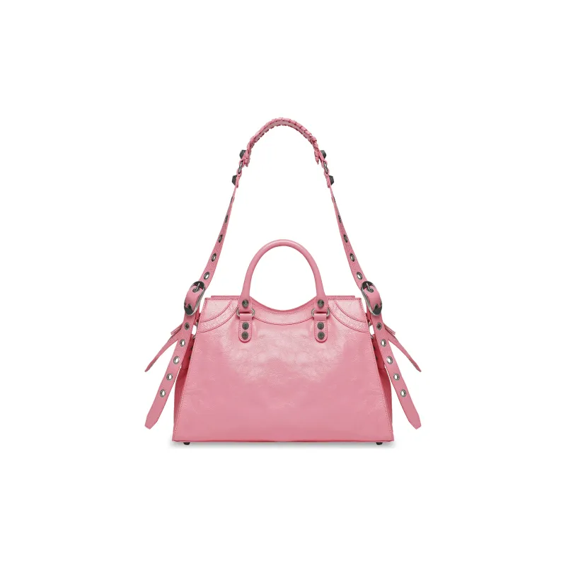 Balenciaga Neo Cagole City Fine-Grained Lambskin Shoulder Bag Crossbody Bag Handbag Women's Pink-3